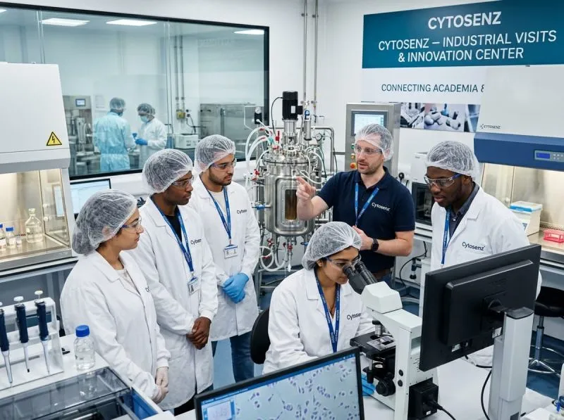 Life science students industrial visit training session